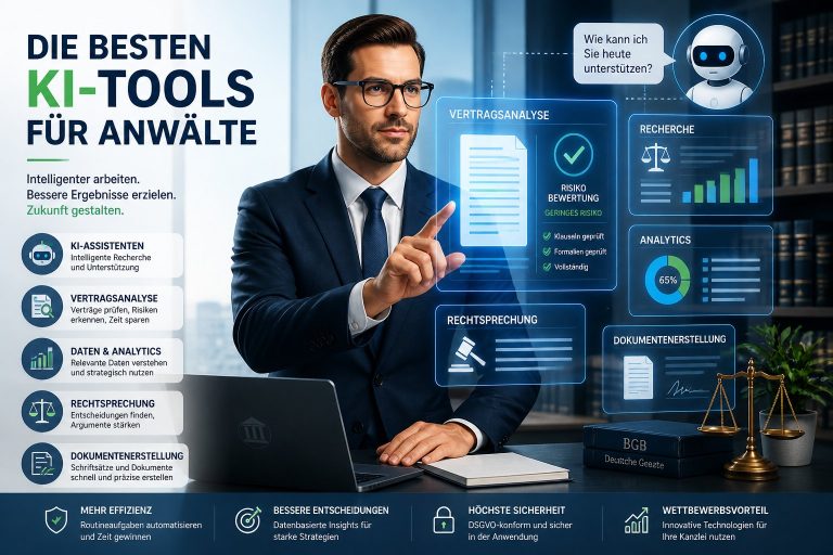 Die besten KI-Tools für Anwälte: Innovation im Kanzleialltag Die besten KI-Tools für Anwälte