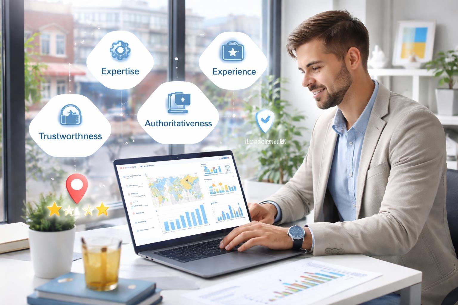 E-E-A-T-SEO f&uuml;r lokale Unternehmen Wichtige Ranking-Signale